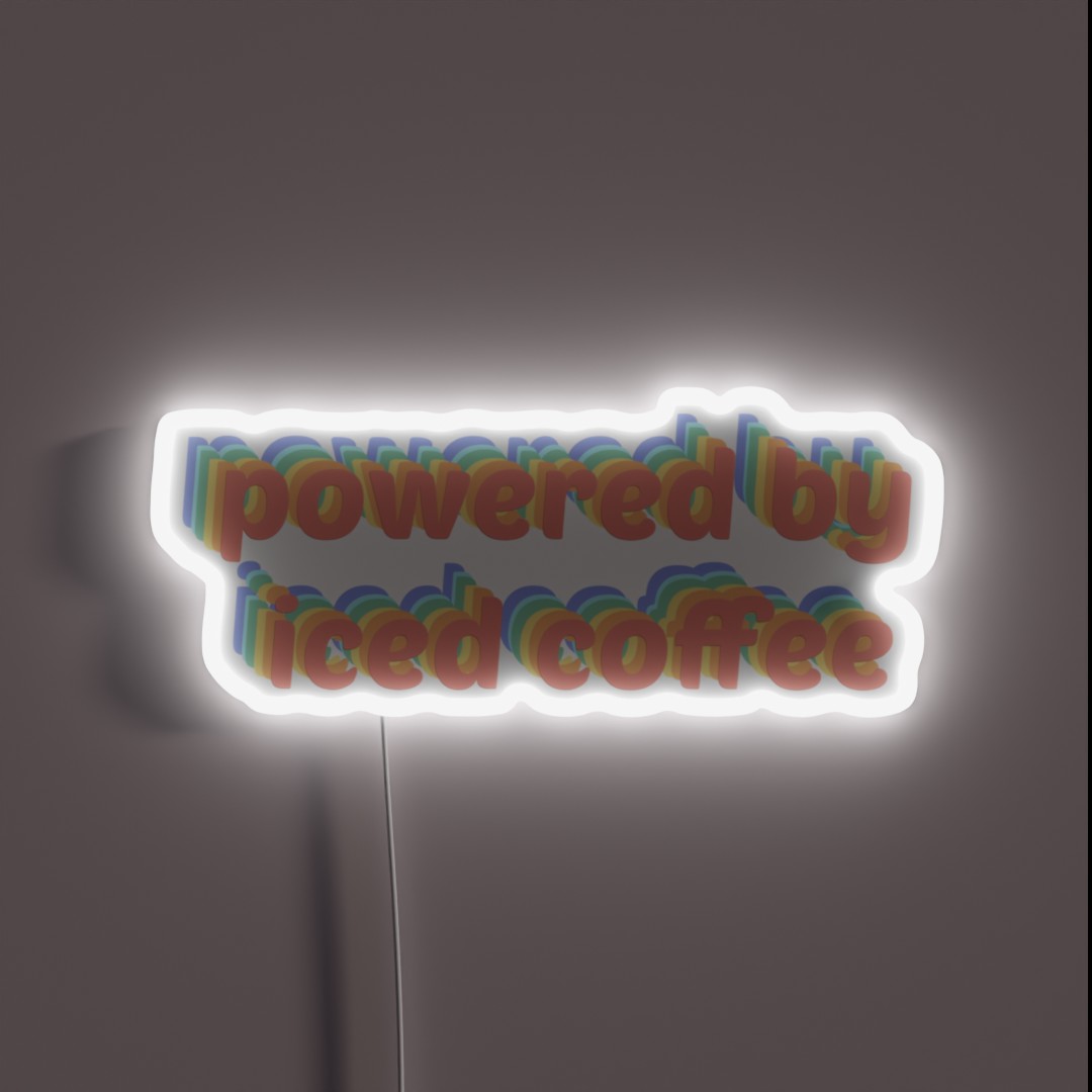 Iced Coffee RGB Neon Sign Iced Coffee RGB Neon Sign