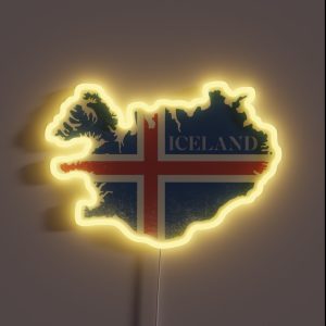 Iceland Flag RGB Neon Sign Iceland Flag RGB Neon Sign