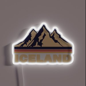 Iceland Mountain RGB Neon Sign