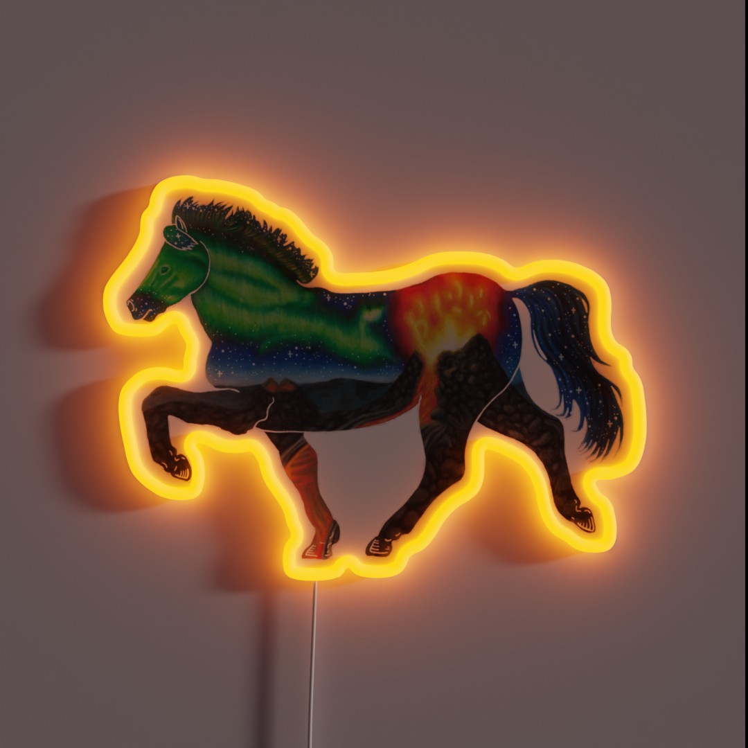 Iceland Volcano RGB Neon Sign Iceland Volcano RGB Neon Sign