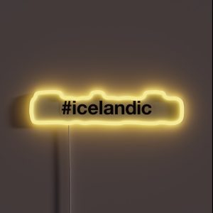 ICELANDIC Hashtag ICELAND RGB Neon Sign