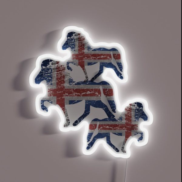 Icelandic Horse Islandpferd Pferd Pony Merch RGB Neon Sign