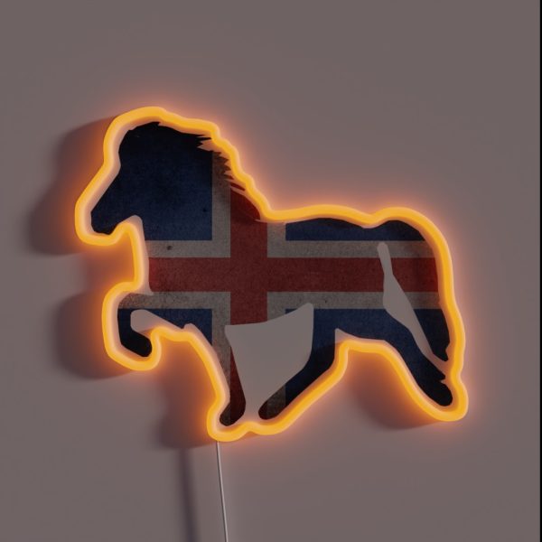 Icelandic Horse Islandpferd Pferd Pony Merch RGB Neon Sign