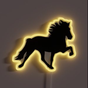Icelandic Horse Silhouette RGB Neon Sign