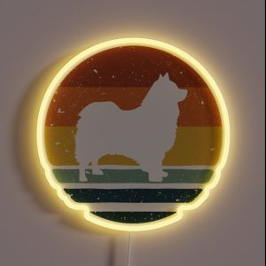 Icelandic Sheepdog Retro Vintage RGB Neon Sign Icelandic Sheepdog Retro Vintage RGB Neon Sign
