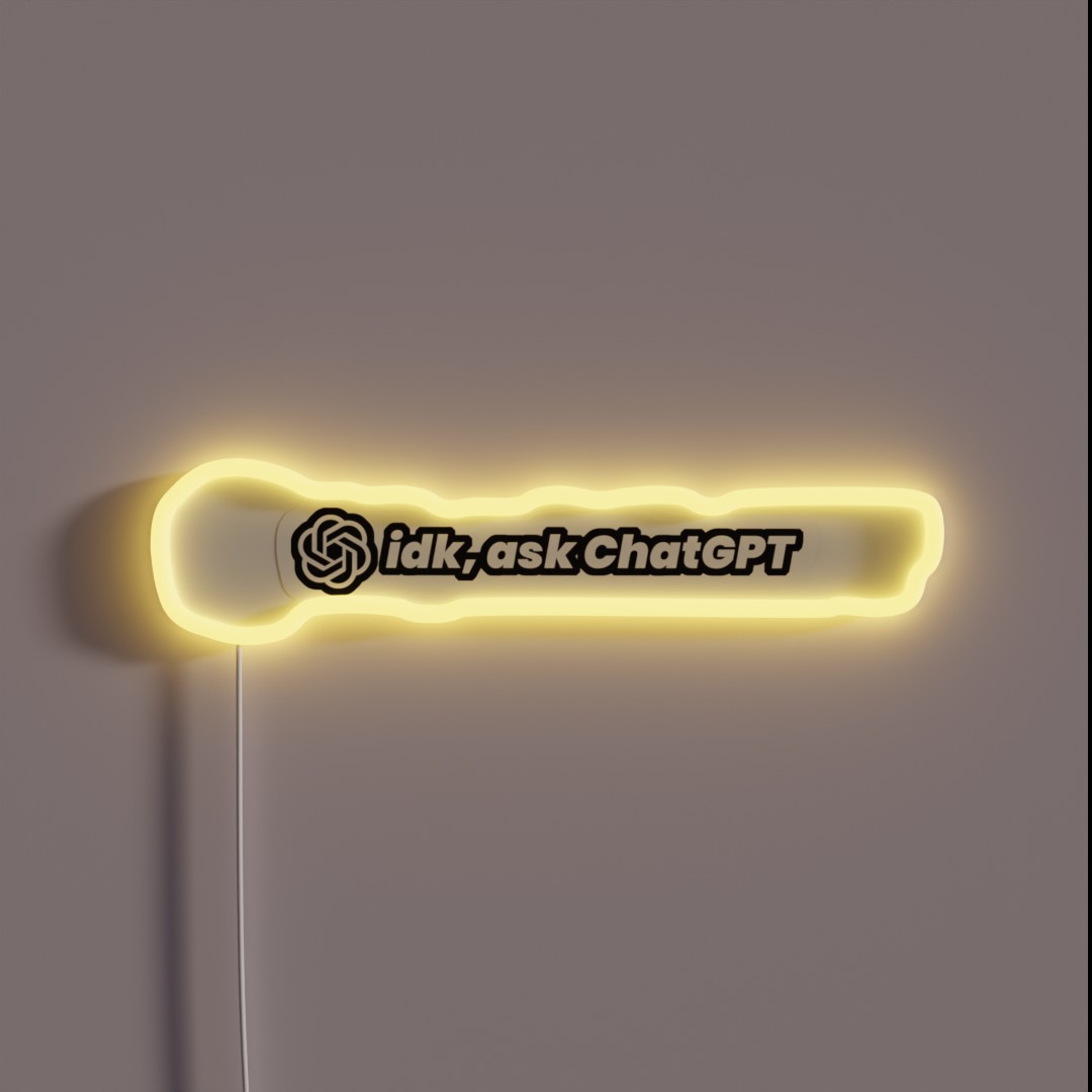 Idk Ask Chatgpt RGB Neon Sign Idk Ask Chatgpt RGB Neon Sign