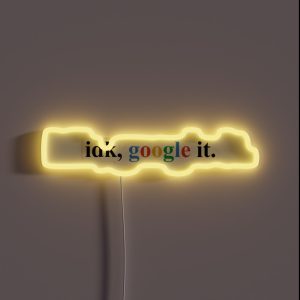 Idk Google It RGB Neon Sign