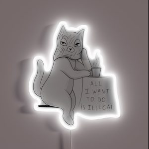 Illegal Cat RGB Neon Sign Illegal Cat RGB Neon Sign