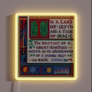 In A Land Of Myth And A Time Of Magic Merlin RGB Neon Sign