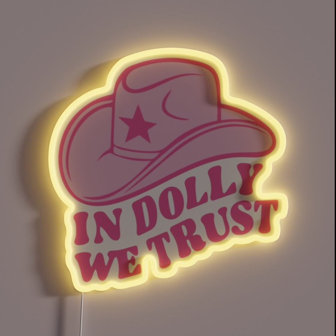 In Dolly We Trust RGB Neon Sign In Dolly We Trust RGB Neon Sign
