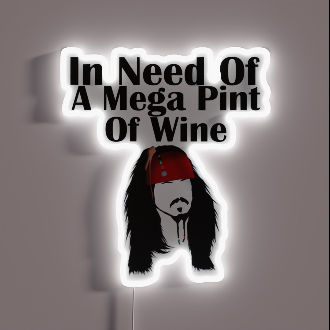 In Need Of A Mega Pint Of Wine RGB Neon Sign In Need Of A Mega Pint Of Wine RGB Neon Sign