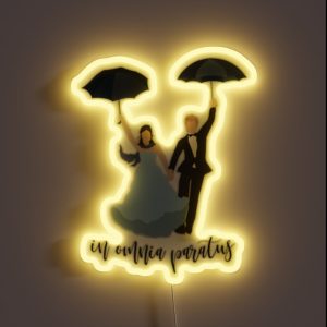 In Omnia Paratus Drawing RGB Neon Sign