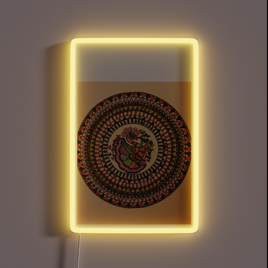 Indian Delicate Art Vibrant Colors Dancing RGB Neon Sign Indian Delicate Art Vibrant Colors Dancing RGB Neon Sign