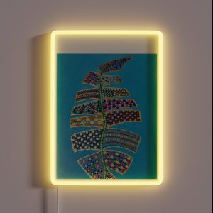 Indian Delicate Art Vibrant Colors Leaf RGB Neon Sign Indian Delicate Art Vibrant Colors Leaf RGB Neon Sign