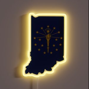 Indiana State Flag RGB Neon Sign