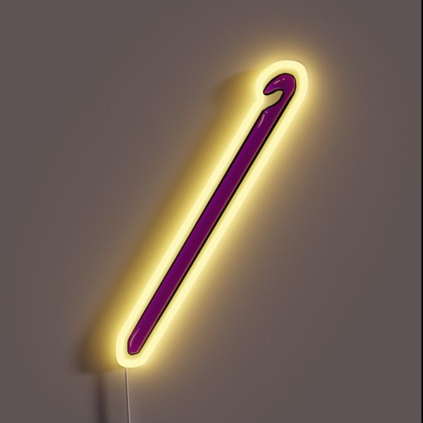Indigo Crochet Hook RGB Neon Sign