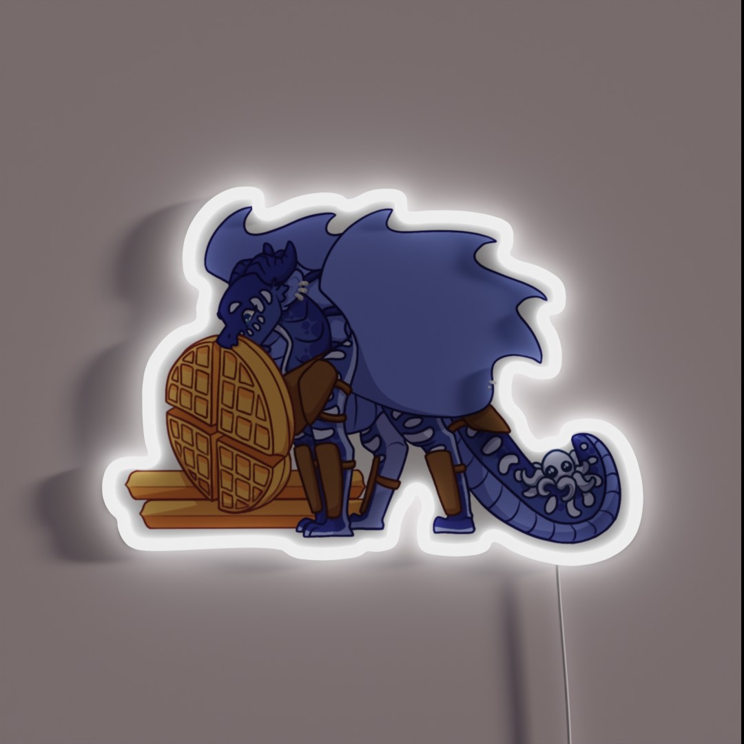 Indigo With Waffles RGB Neon Sign Indigo With Waffles RGB Neon Sign