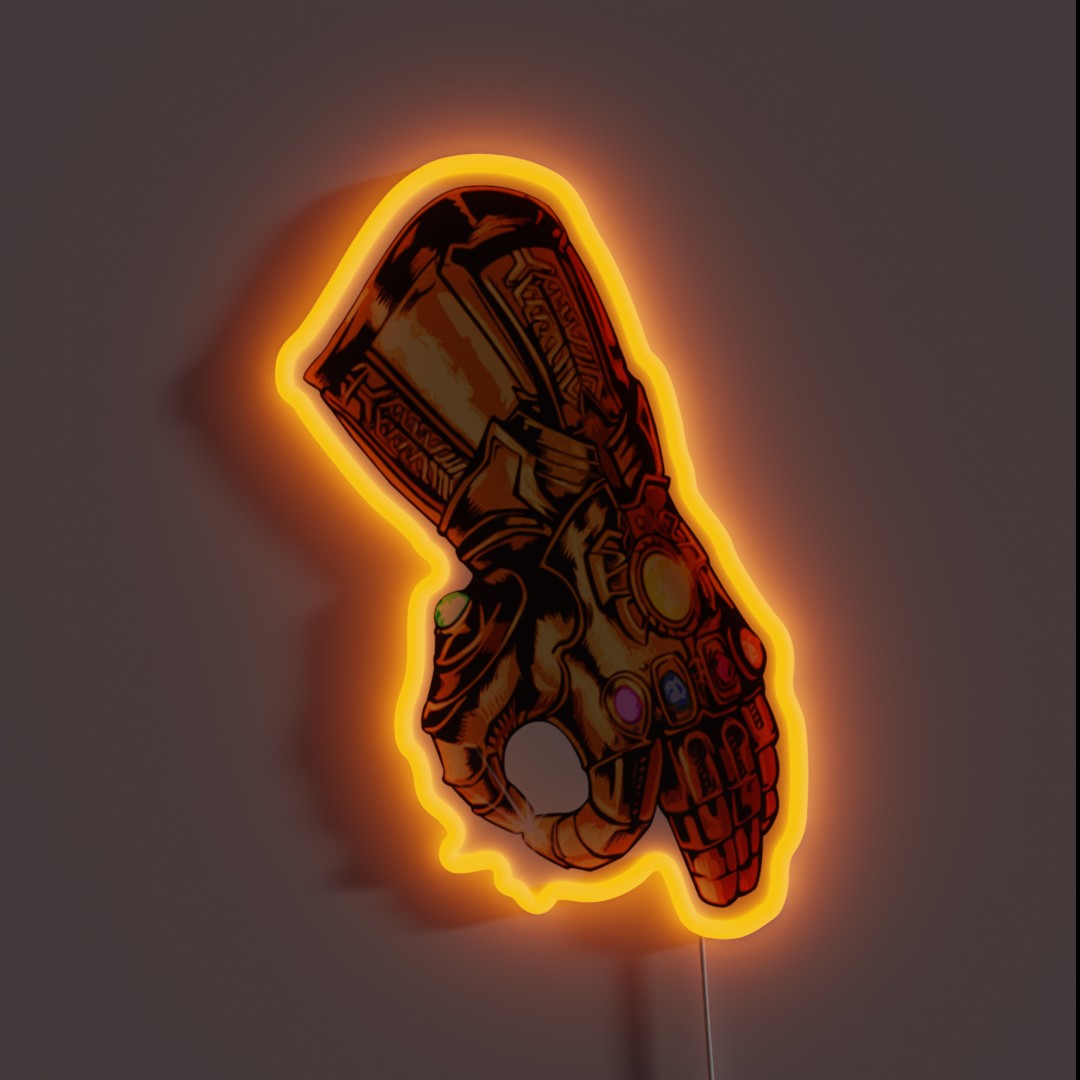 Infinity Gauntlet Circle Game RGB Neon Sign Infinity Gauntlet Circle Game RGB Neon Sign
