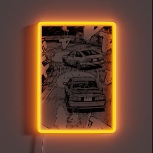Initial D Manga Panel AE86 VS RX7 RGB Neon Sign