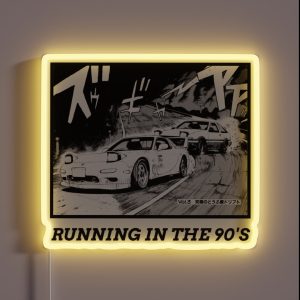 Initial D Manga Running In The 90 S AE86 Vs RX7 RGB Neon Sign