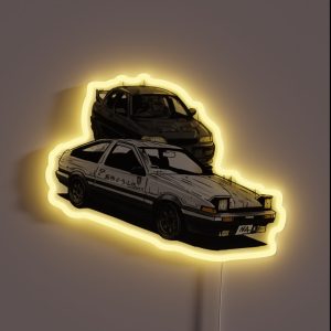 Initial D Style Artwork 2 Evo III Vs AE86 RGB Neon Sign