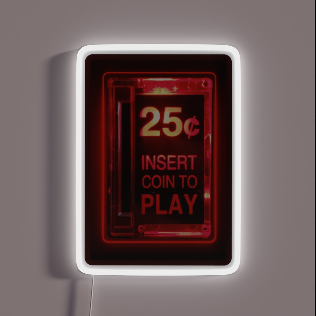 Insert Coin Retro Arcade RGB Neon Sign Insert Coin Retro Arcade RGB Neon Sign