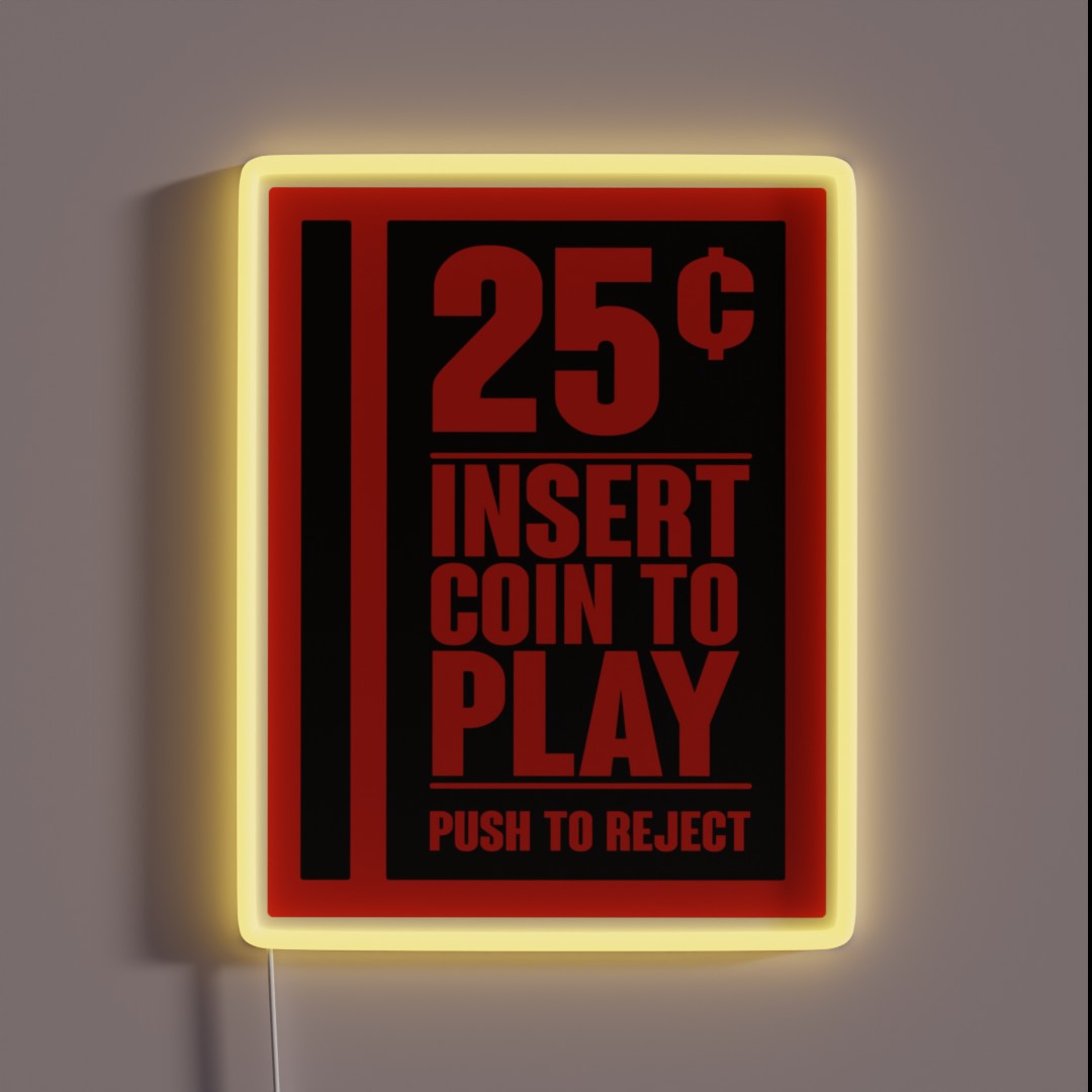 Insert Coin RGB Neon Sign Insert Coin RGB Neon Sign