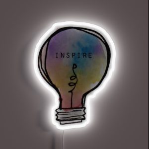 Inspire Lightbulb RGB Neon Sign