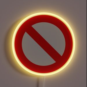 Interdit Clean Logo RGB Neon Sign Interdit Clean Logo RGB Neon Sign