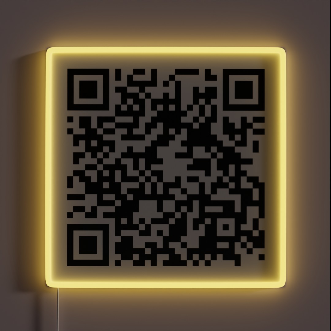 Interstellar Theme Hans Zimmer QR Code RGB Neon Sign Interstellar Theme Hans Zimmer QR Code RGB Neon Sign