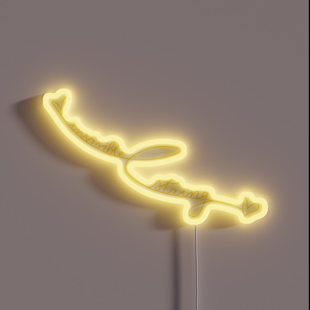 Invisible String Gold RGB Neon Sign Invisible String Gold RGB Neon Sign