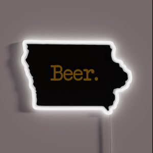 Iowa Beer IA RGB Neon Sign