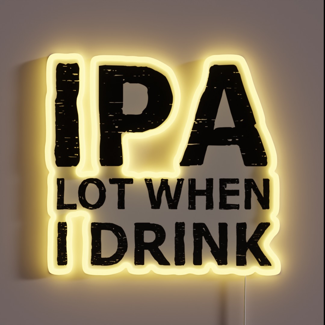 IPA Lot When I Drink RGB Neon Sign IPA Lot When I Drink RGB Neon Sign