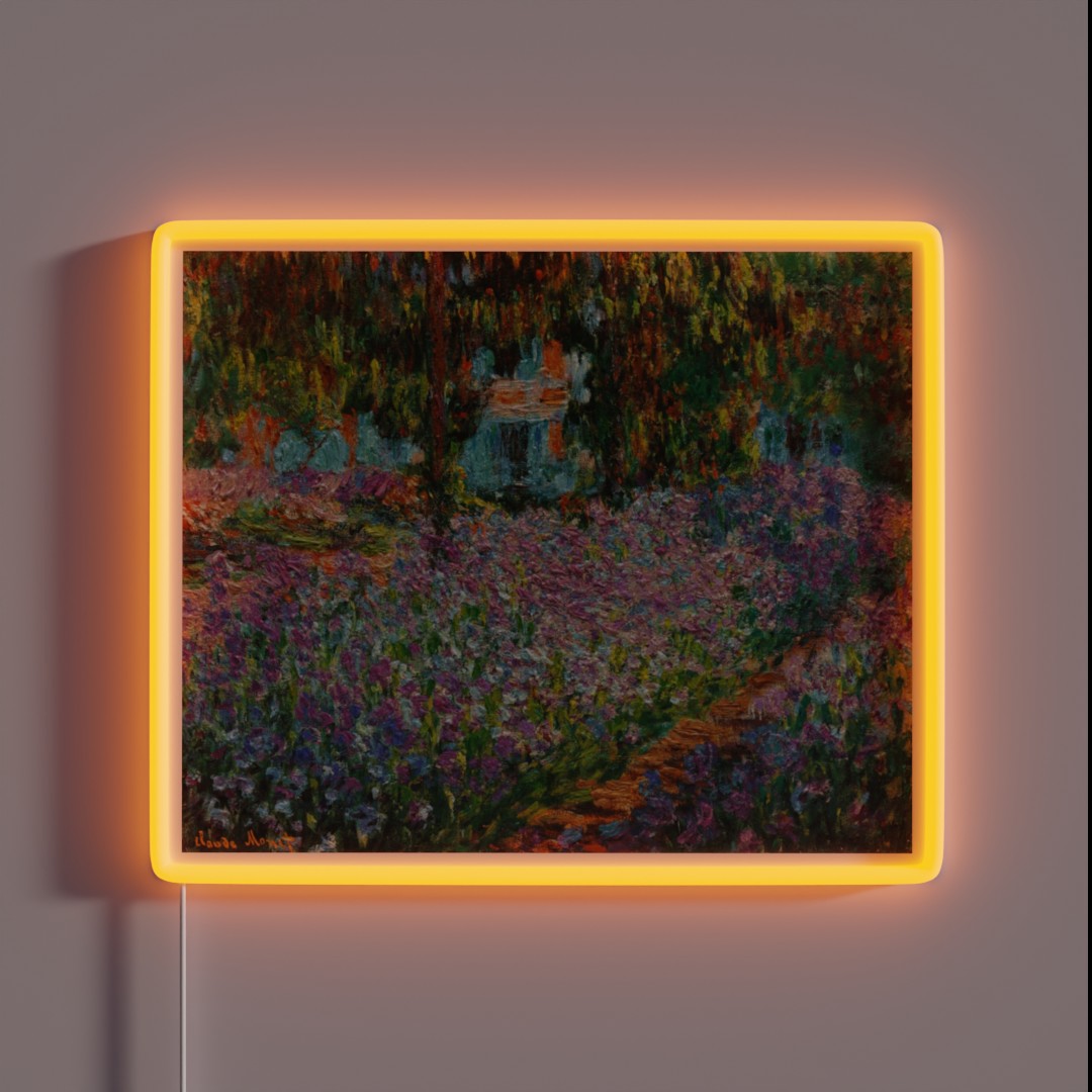 Irises In Monet S Garden At Giverny RGB Neon Sign Irises In Monet S Garden At Giverny RGB Neon Sign