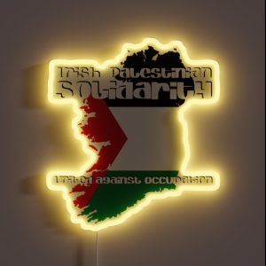 Irish Palestinian Solidarity RGB Neon Sign Irish Palestinian Solidarity RGB Neon Sign