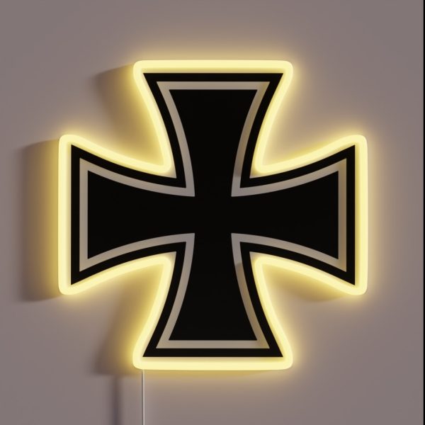 Iron Cross Logo RGB Neon Sign