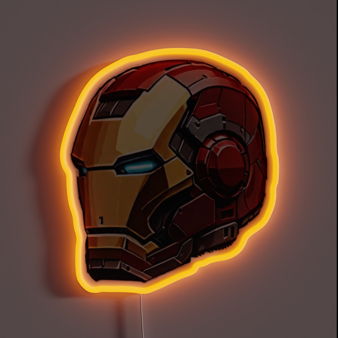 Iron Helmet RGB Neon Sign Iron Helmet RGB Neon Sign