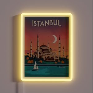 ISTANBUL Vintage Travel And Tourism Advertising Print RGB Neon Sign