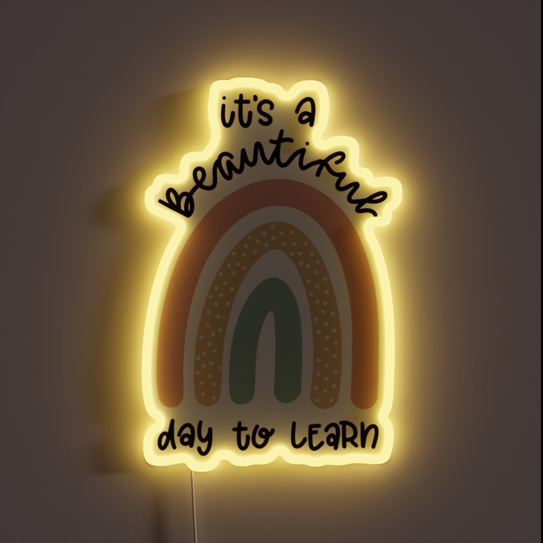 It S A Beautiful Day To Learn RGB Neon Sign It S A Beautiful Day To Learn RGB Neon Sign