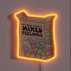 It S Okay To Feel All The Feels ABA Therapist Speech Therapy BCBA Mental Health RBT AAC RGB Neon Sign