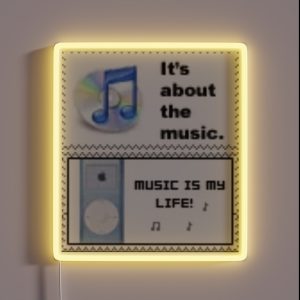 Its About The Music Music Is My Life RGB Neon Sign Its About The Music Music Is My Life RGB Neon Sign