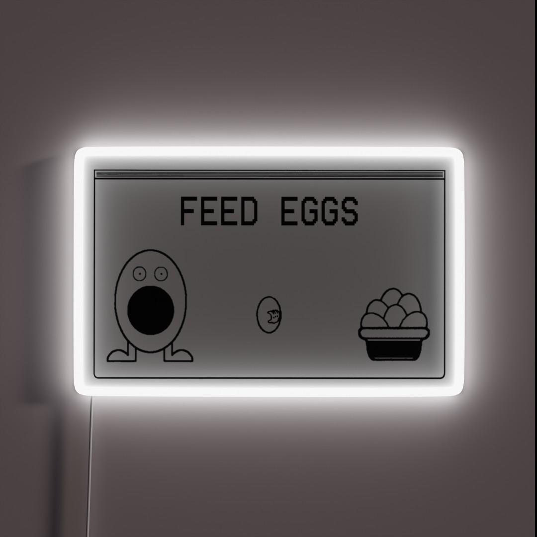 ITYSL FEED EGGS Game RGB Neon Sign ITYSL FEED EGGS Game RGB Neon Sign