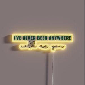 Ive Never Been Anywhere Cold As You Taylor Swift Debut RGB Neon Sign