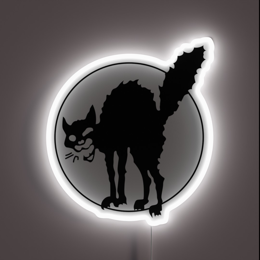 IWW Black Cat RGB Neon Sign IWW Black Cat RGB Neon Sign