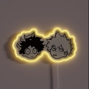 Izuku And Bakugo Headshots RGB Neon Sign Izuku And Bakugo Headshots RGB Neon Sign