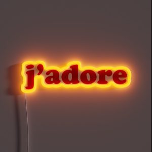 J Adore French For I Adore It RGB Neon Sign