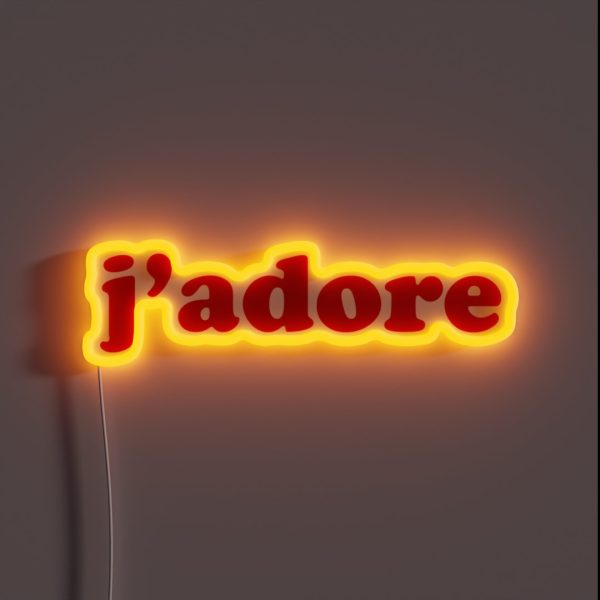J Adore French For I Adore It RGB Neon Sign