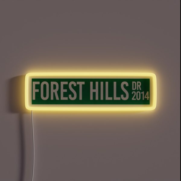 J Cole Forest Hills Drive Cole World Rap RGB Neon Sign