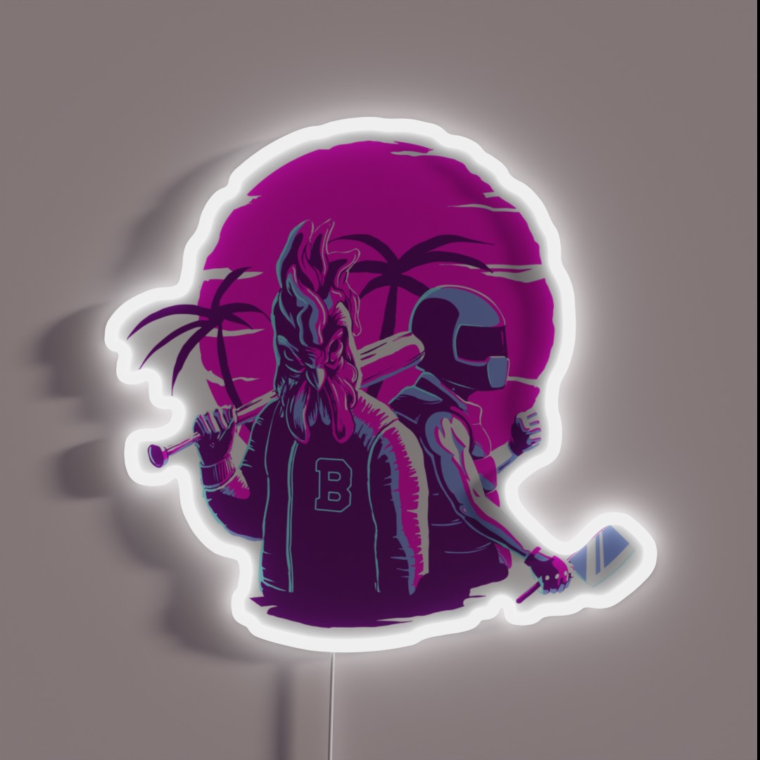 Jacket And Biker RGB Neon Sign Jacket And Biker RGB Neon Sign