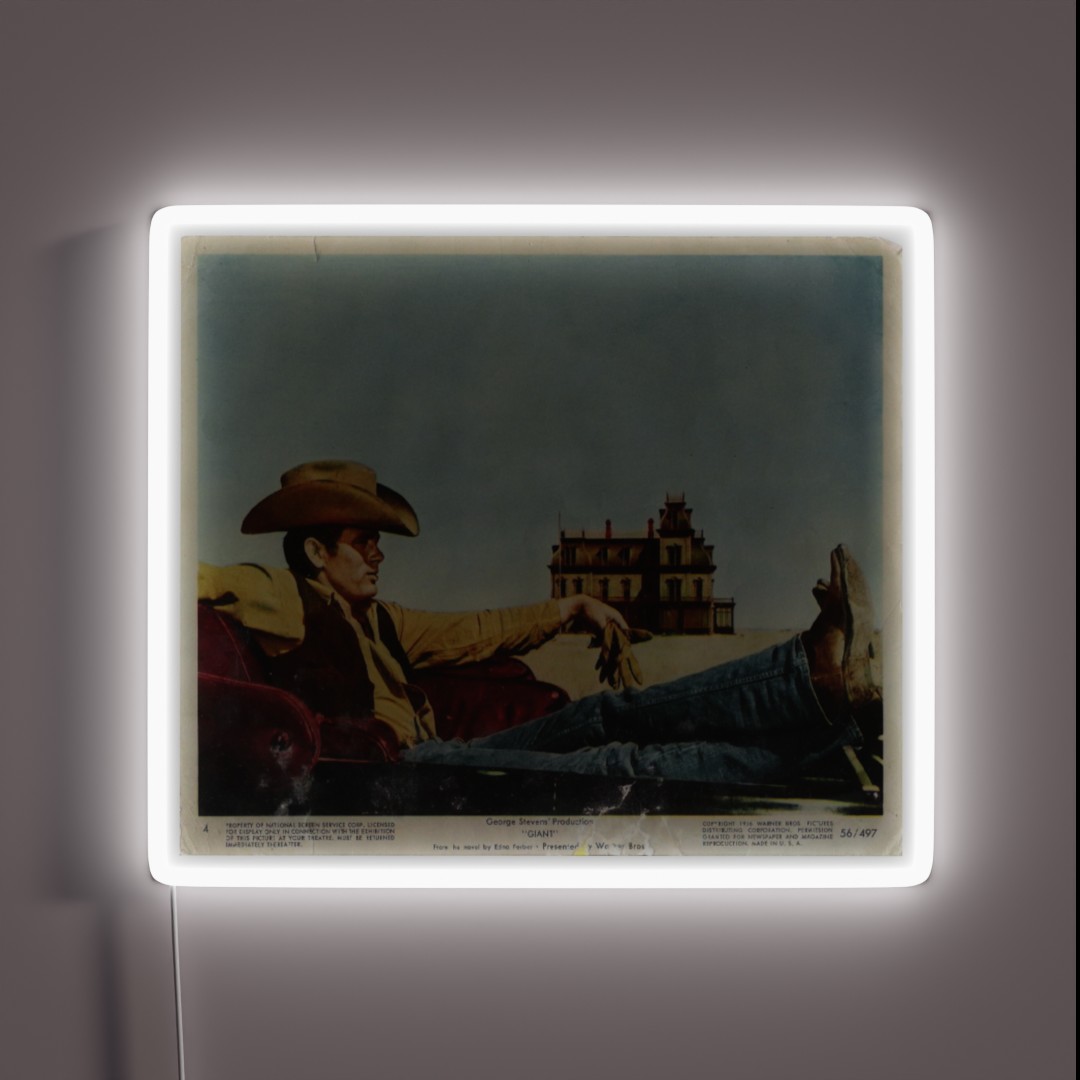 James Dean Western Poster RGB Neon Sign James Dean Western Poster RGB Neon Sign